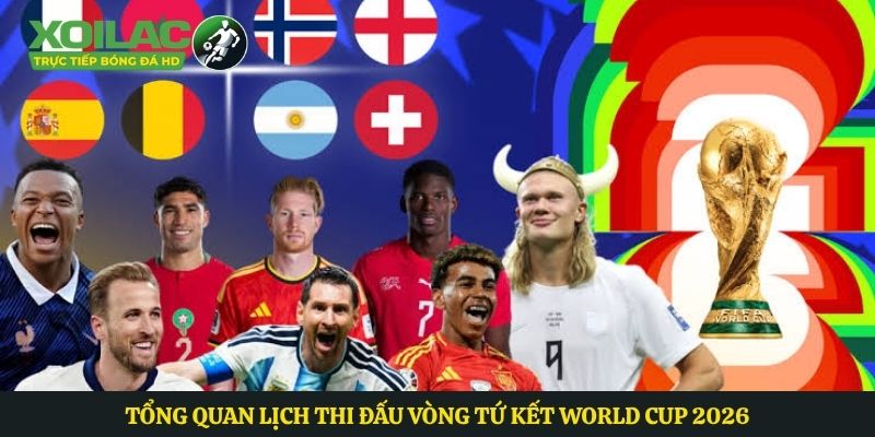 Tổng quan lịch thi đấu vòng tứ kết world cup 2026